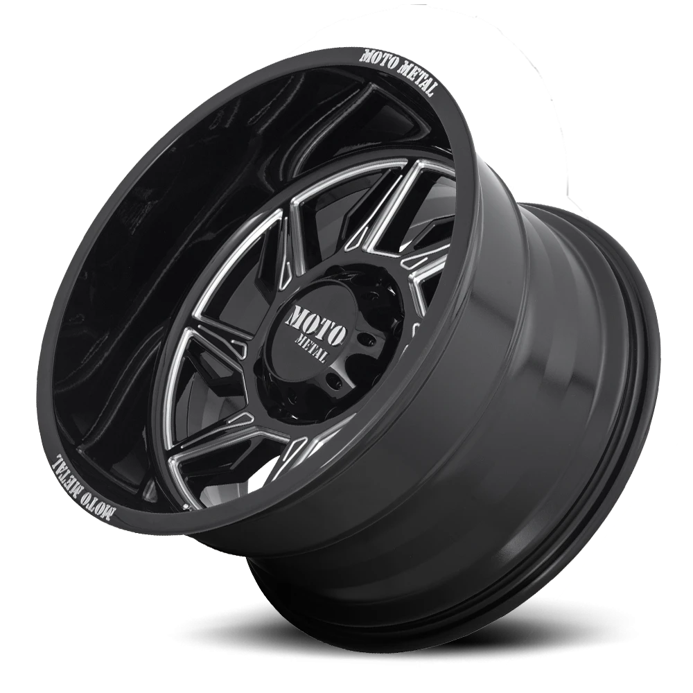 Moto Metal MO997 22x12" 6x135mm 87.1mm CB -44mm Gloss Black Milled-Left Directional