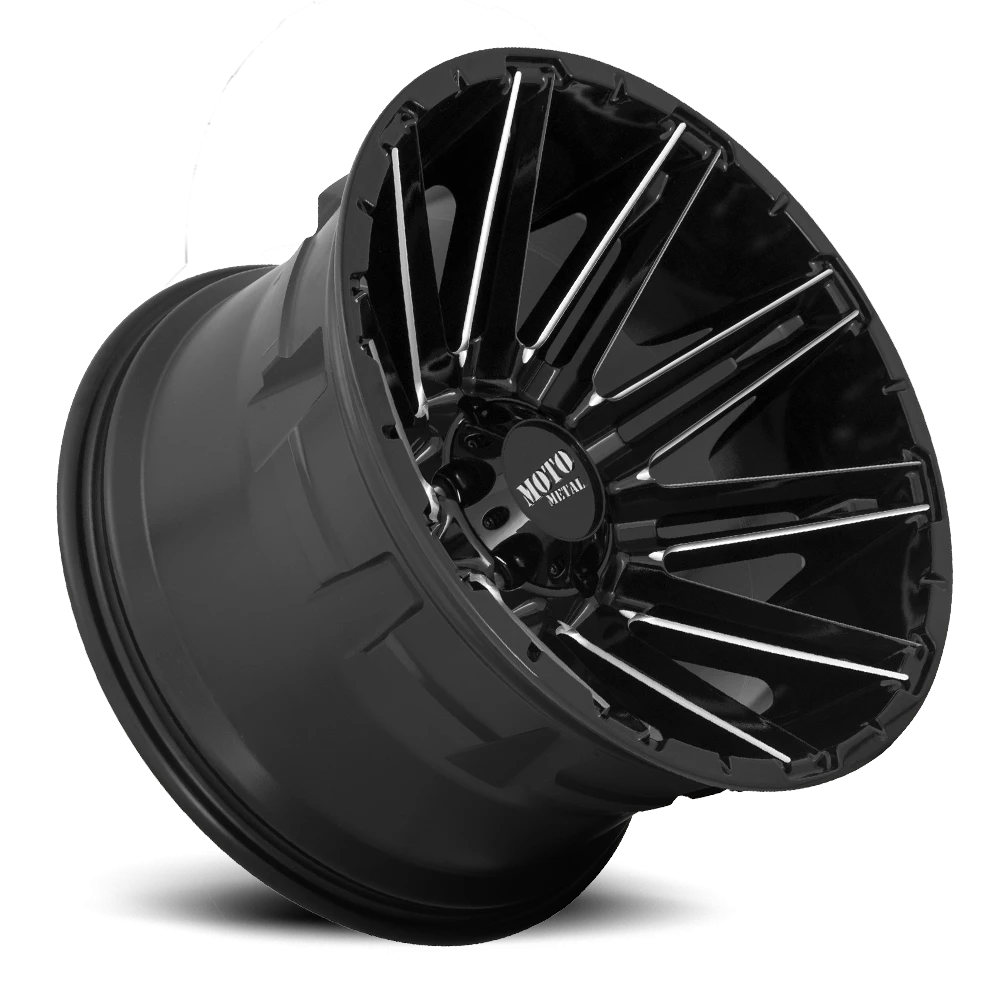 Moto Metal MO998 Kraken 20x9 +0 6x139.7mm 106.25mm Gloss Black Milled