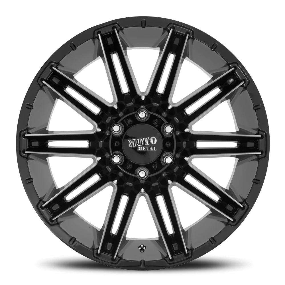 Moto Metal MO998 Kraken 20x9 +0 6x139.7mm 106.25mm Gloss Black Milled
