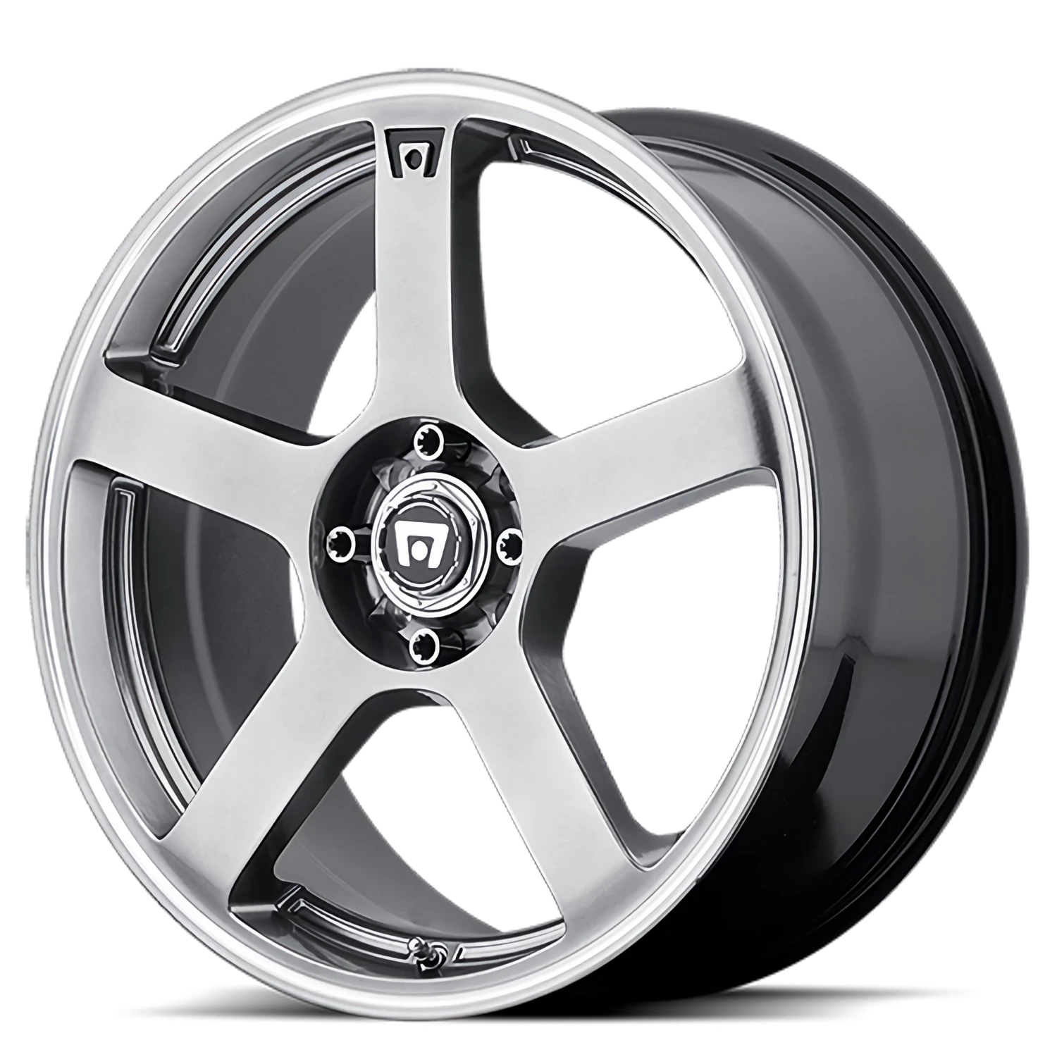 Motegi MR116 FS5 15x6.5" 4x100mm 72.6mm CB +40mm Dark Silver Machined Flange