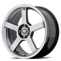 Motegi MR116 FS5 15x6.5" 4x100mm 72.6mm CB +40mm Dark Silver Machined Flange