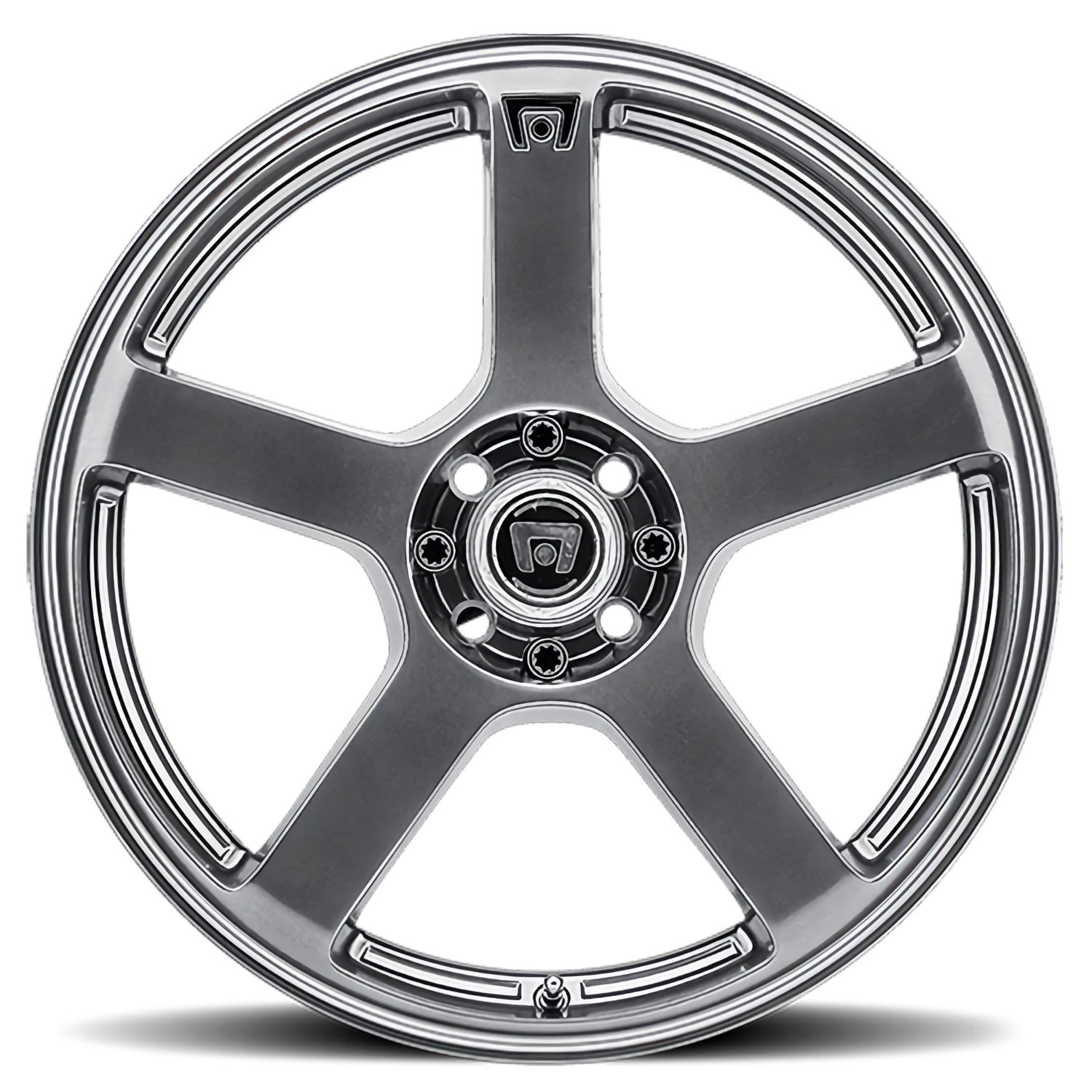 Motegi MR116 FS5 15x6.5" 4x100mm 72.6mm CB +40mm Dark Silver Machined Flange