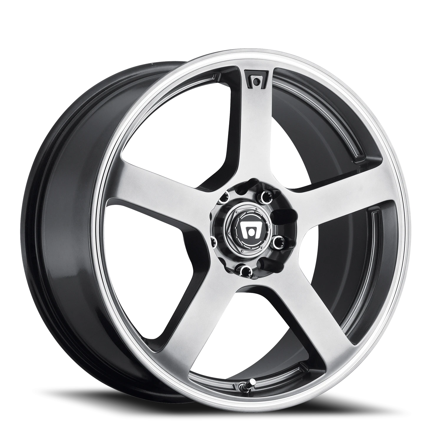 Motegi MR116 FS5 15x6.5" 5x100mm 72.6mm CB +40mm Dark Silver Machined Flange