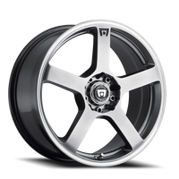 Motegi MR116 FS5 15x6.5" 5x100mm 72.6mm CB +40mm Dark Silver Machined Flange