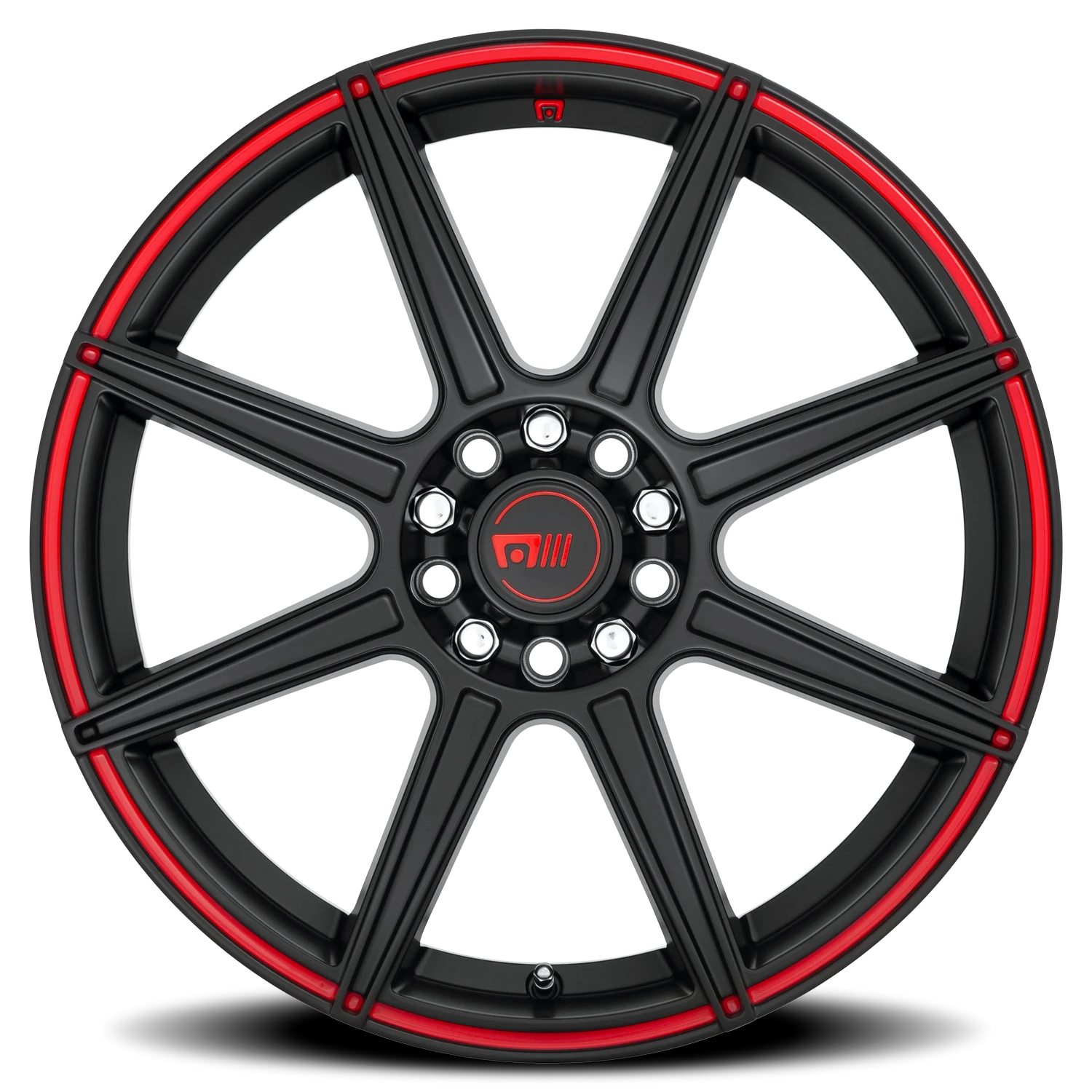 Motegi MR142 CS8 SBR 17x7 +40 4x100/4x108mm 72.6mm Satin Black Red Stripe