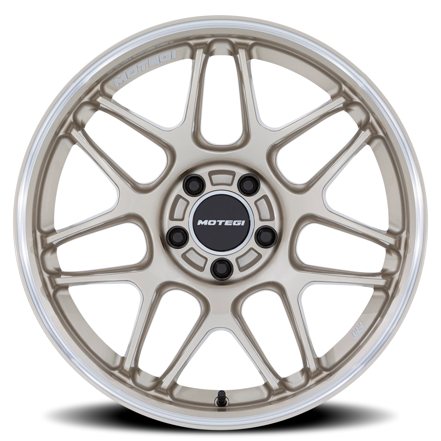 Motegi MR158 Tsubaki 19x9.5" 5x114.3mm 72.56mm CB +25mm Motorsport Gold Machined Lip