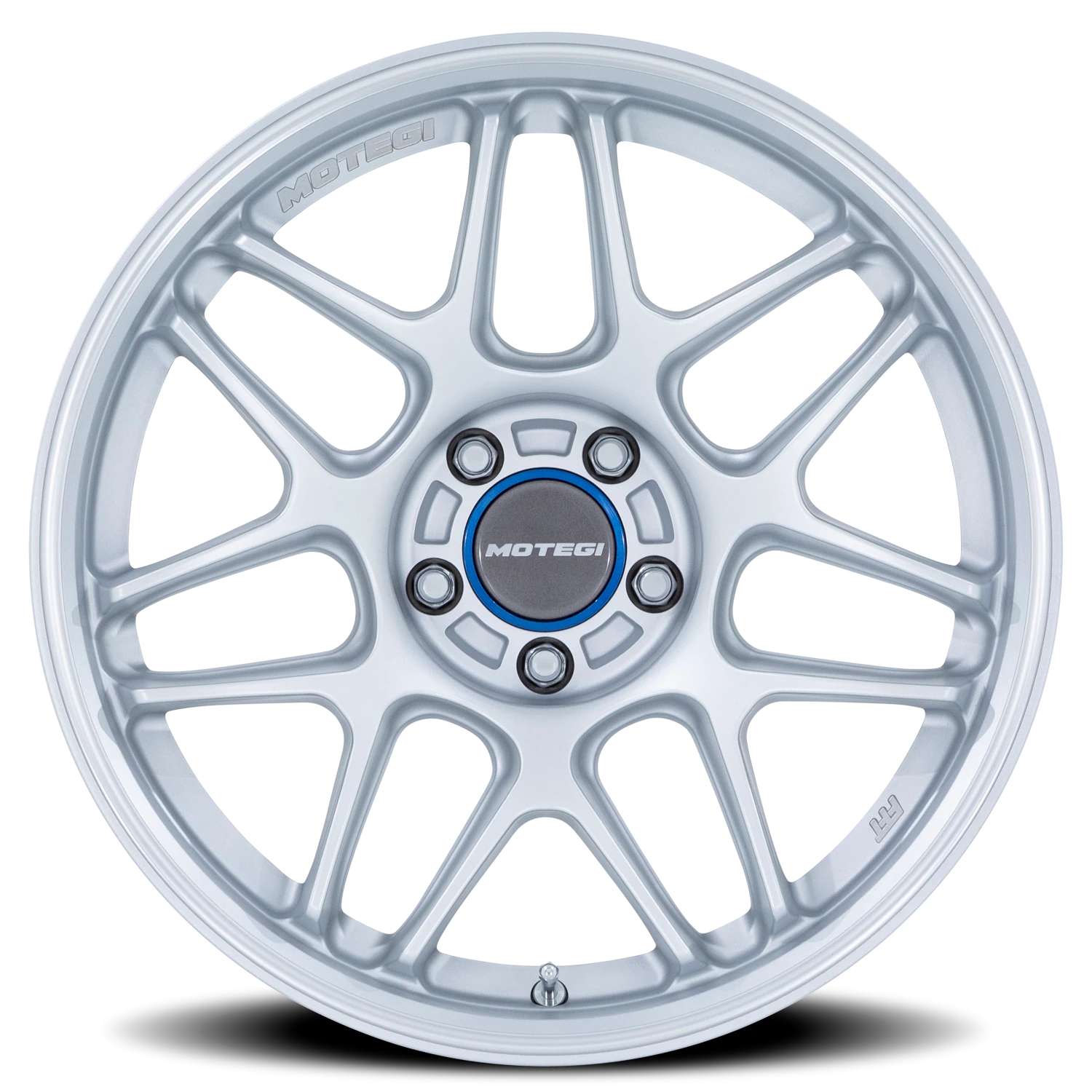 Motegi MR158 Tsubaki 18x9.5" 5x120mm 74.1mm CB +25mm Hyper Silver Machined Lip