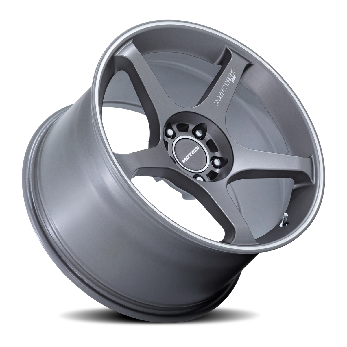 Motegi MR159 Battle V 18x9.5 +0 5x114.3mm 72.56mm Gunzilla Machined Lip Stripe
