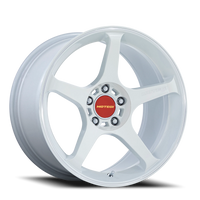 Motegi MR159 Battle V 18x10.5" 5x120mm 74.1mm CB +35mm Matsuri White Pearl Machined Lip Stripe