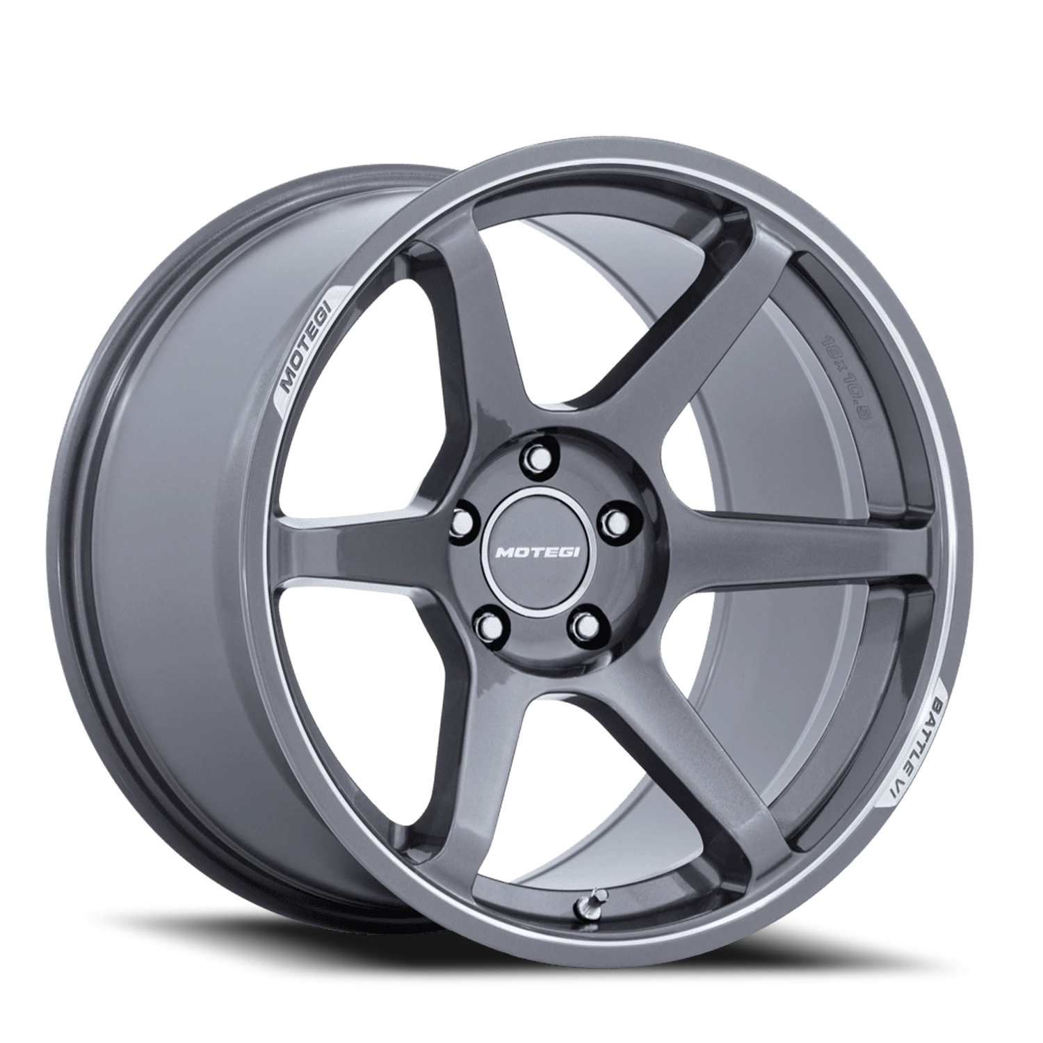 Motegi MR160 Battle VI 18x8.5" 4x114.3mm 72.56mm CB +30mm Gloss Gunzilla Machined Lip