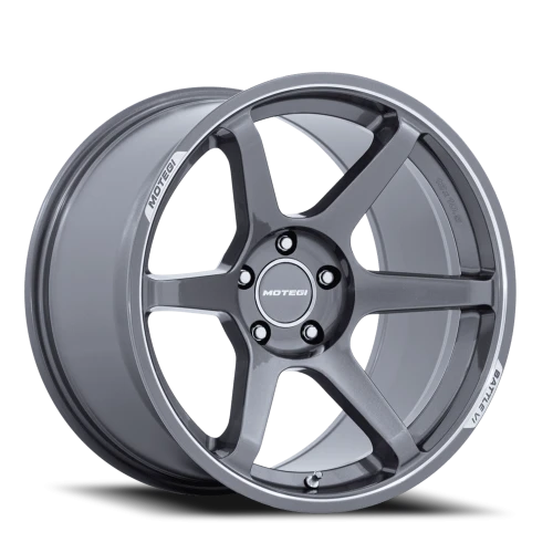 Motegi MR160 Battle VI 19x9.5" 5x114.3mm 72.56mm CB +40mm Gloss Gunzilla Machined Lip