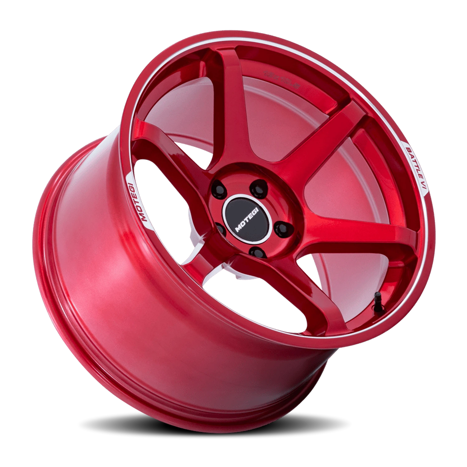 Motegi MR160 Battle VI 18x8.5" 5x100mm 56.15mm CB +30mm Cherry Red Metallic Machined Lip