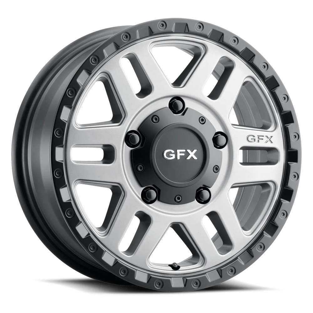 G-FX MV2 Van 17x8 +60 5x130mm 84.1mm Matte Grey Matte Black Lip