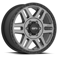 G-FX MV2 Van 17x8 +60 6x130mm 84.1mm Matte Grey Matte Black Lip
