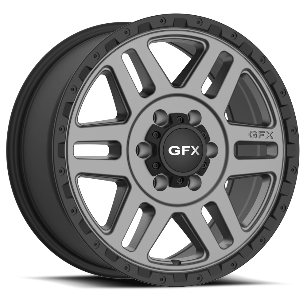 G-FX MV2 Van 16x6.5 +30 6x130mm 84.1mm Matte Grey Matte Black Lip
