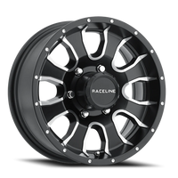 Raceline Mamba Trailer 16x6" 6x139.7mm 107.95mm CB 0mm Black Machined Spoke