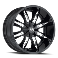 Vision 423 17x9 -12 5x114.3mm 83mm Gloss Black Machined Face