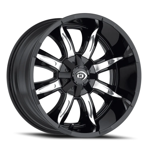 Vision 423 17x9 -12 6x135mm 106.2mm Gloss Black Machined Face