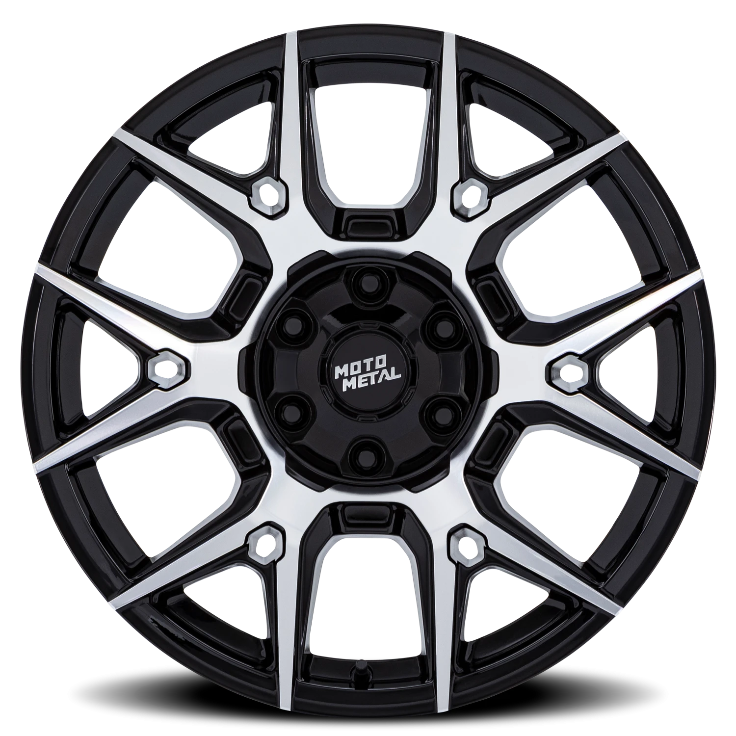 Moto Metal Mason MO813 20x9" 6x135mm 95.1mm CB +10mm Gloss Black Machined Face