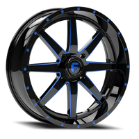 Fuel Maverick UTV 20x7 +13 4x156mm 132mm Gloss Black Milled-Blue Tint