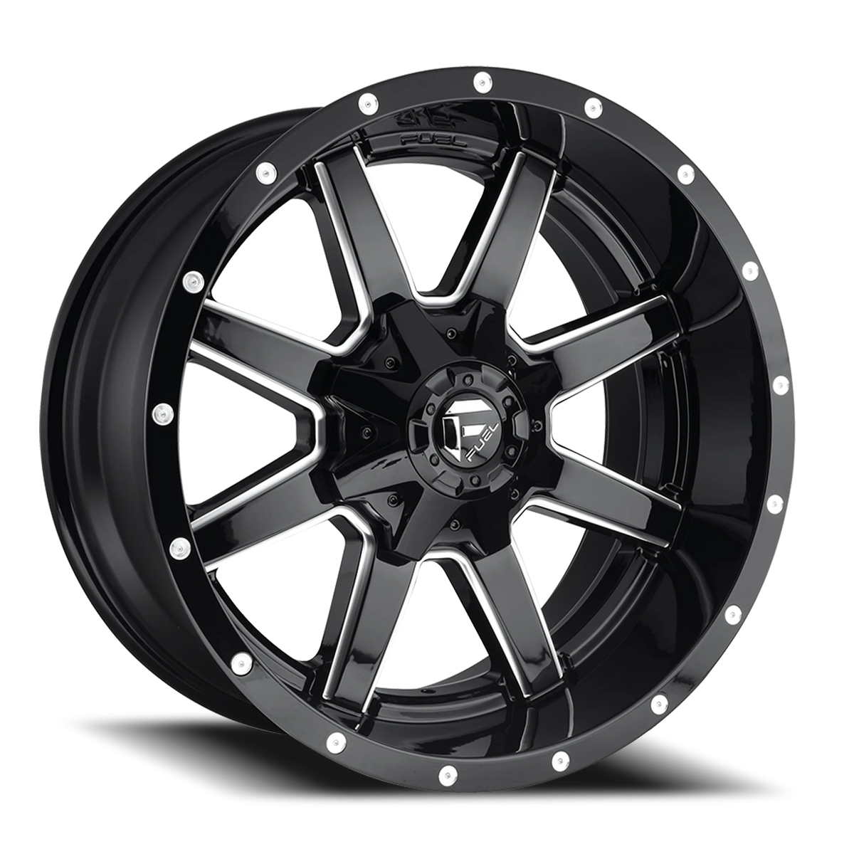 Fuel Maverick 22x12 -44 8x165.1mm 125.2mm Gloss Black Milled