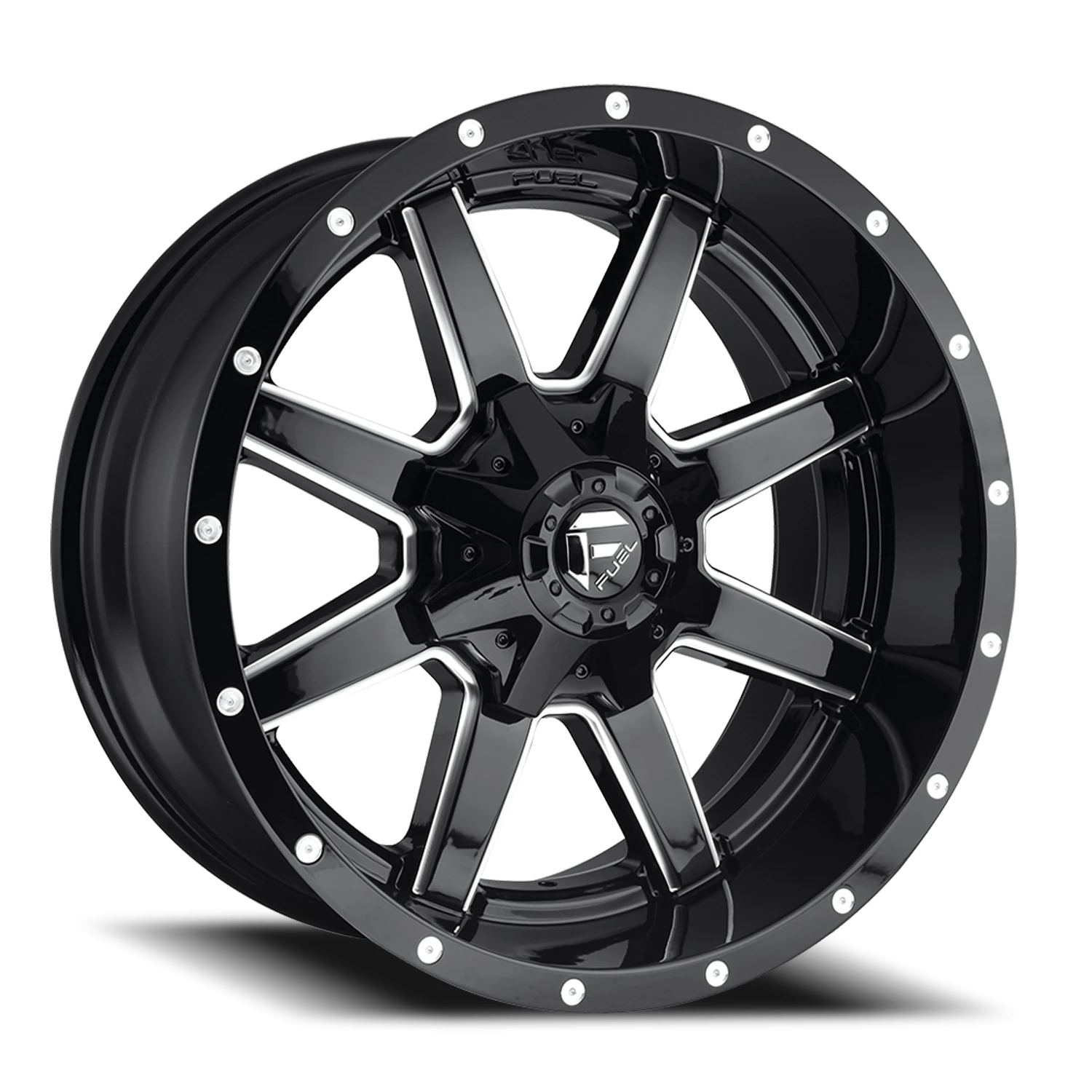 Fuel Maverick 20x10" 8x180mm 125.2mm CB -18mm Gloss Black Milled