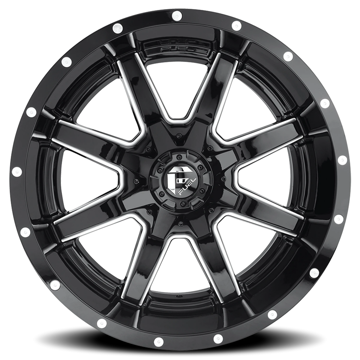 Fuel Maverick 20x12 -44 5x139.7mm 110.3mm Gloss Black Milled