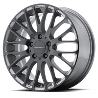 KMC Maze 20x8.5" 5x120mm 74.1mm CB +40mm Pearl Gray Gloss Black Face