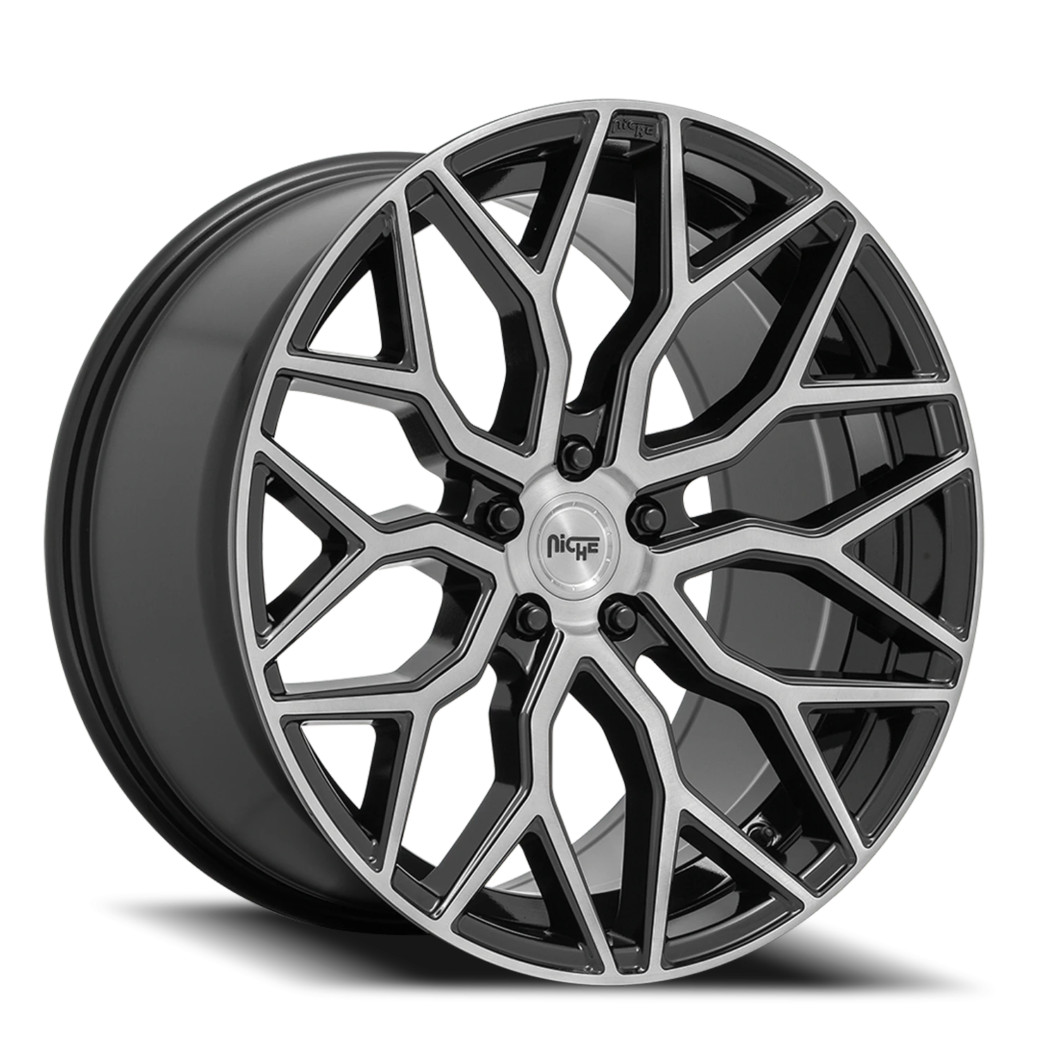 Niche Mazzanti 20x10.5" 5x114.3mm 72.7mm CB +40mm Gloss Black Brushed