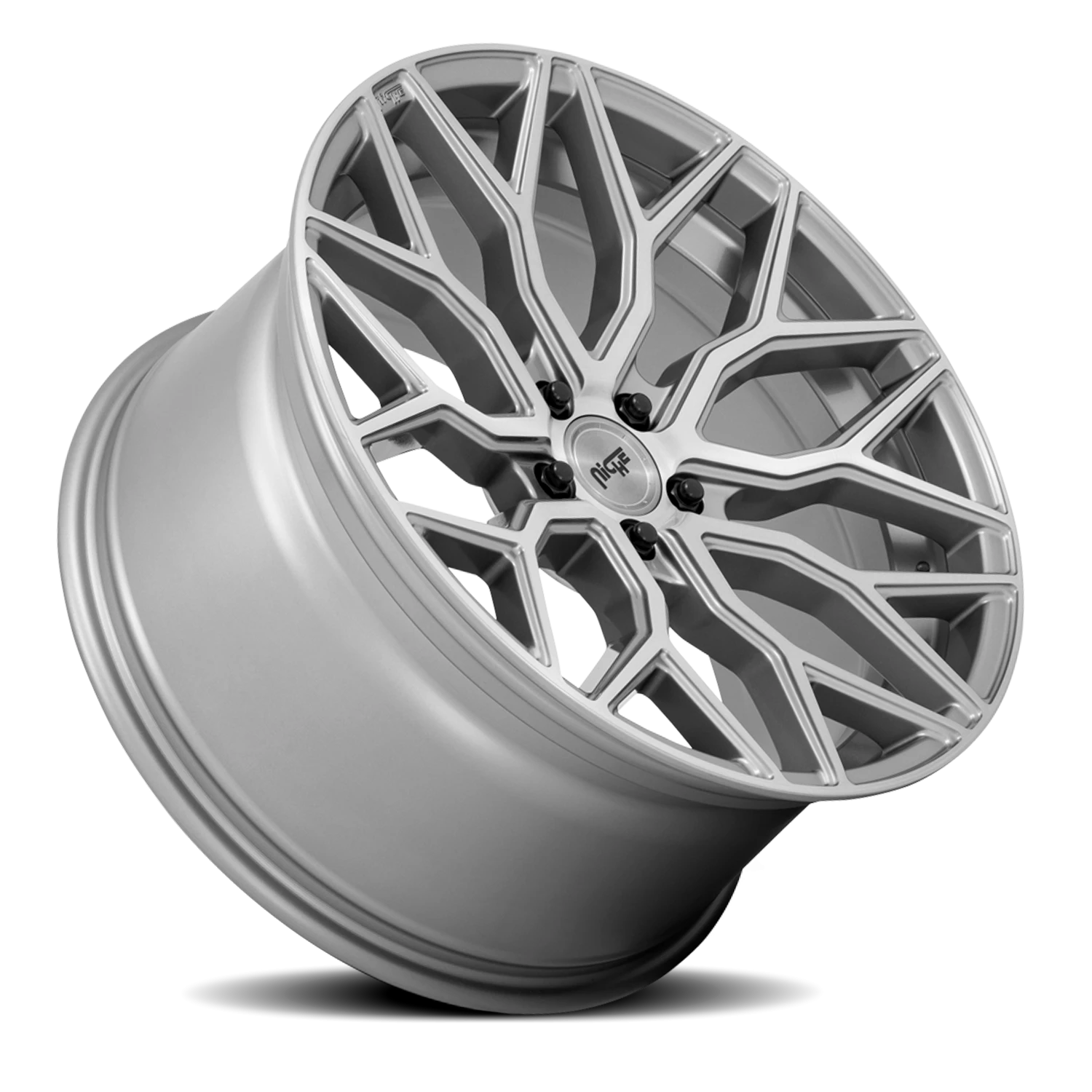 Niche Mazzanti 20x10.5" 5x120mm 72.5mm CB +35mm Brushed Anthracite Clear Tint