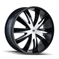 Mazzi Edge 22x8.5" 5x112mm 72.56mm CB +35mm Gloss Black Machined Face