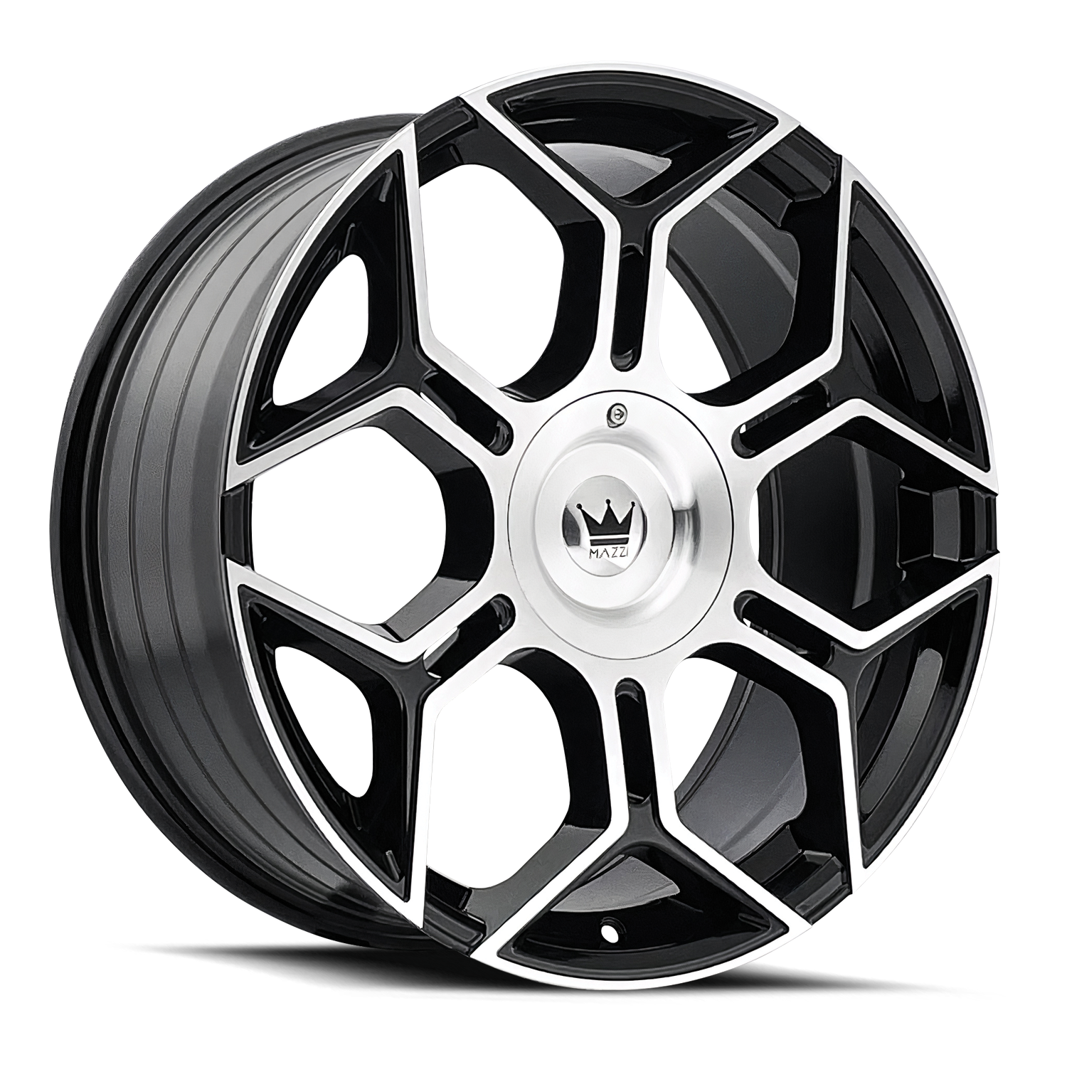 Mazzi Libra 20x8.5" 5x112mm 74.1mm CB +35mm Gloss Black Machined Face
