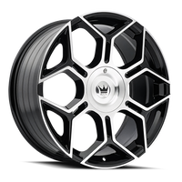 Mazzi Libra 379 Gloss Black Machined 20x8.5 5x108/5x114.3 35mm 72.6mm