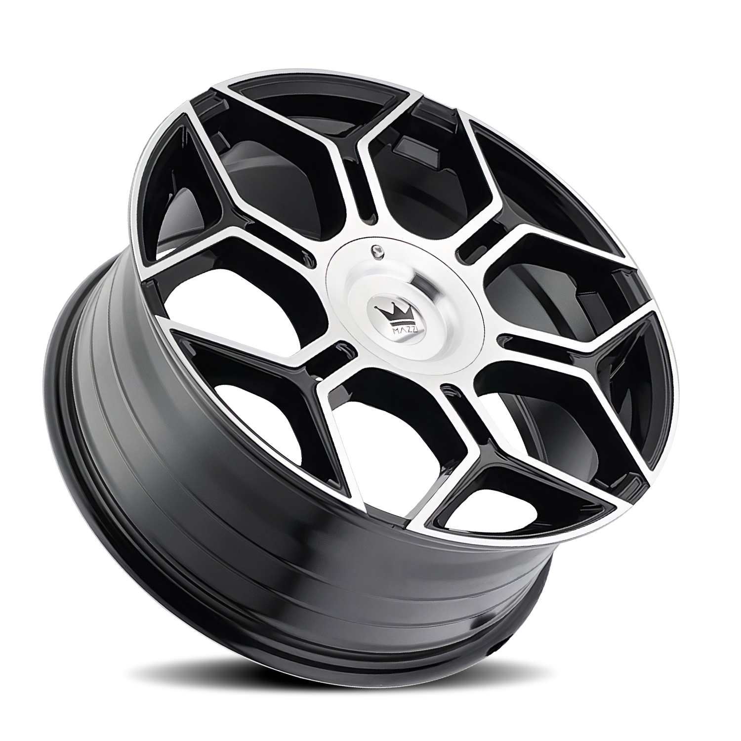 Mazzi Libra 20x8.5" 5x112mm 74.1mm CB +35mm Gloss Black Machined Face