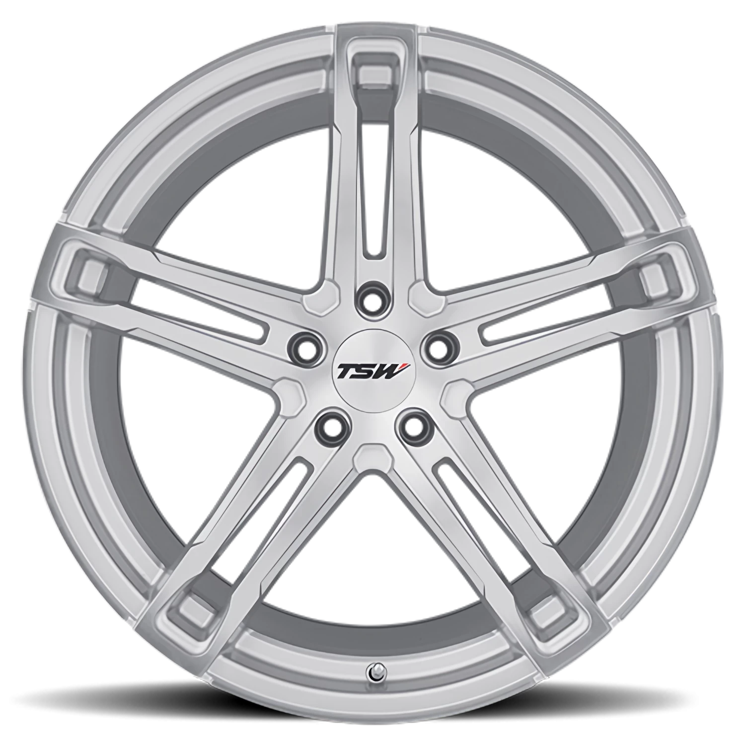 TSW Mechanica 20x11" 5x114.3mm 76.1mm CB +50mm Silver Mirror Cut Face