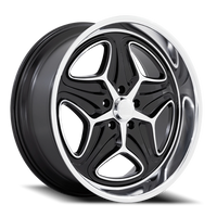 Foose Merlot 22x9" 5x127mm 78.1mm CB +15mm Gloss Black Machined