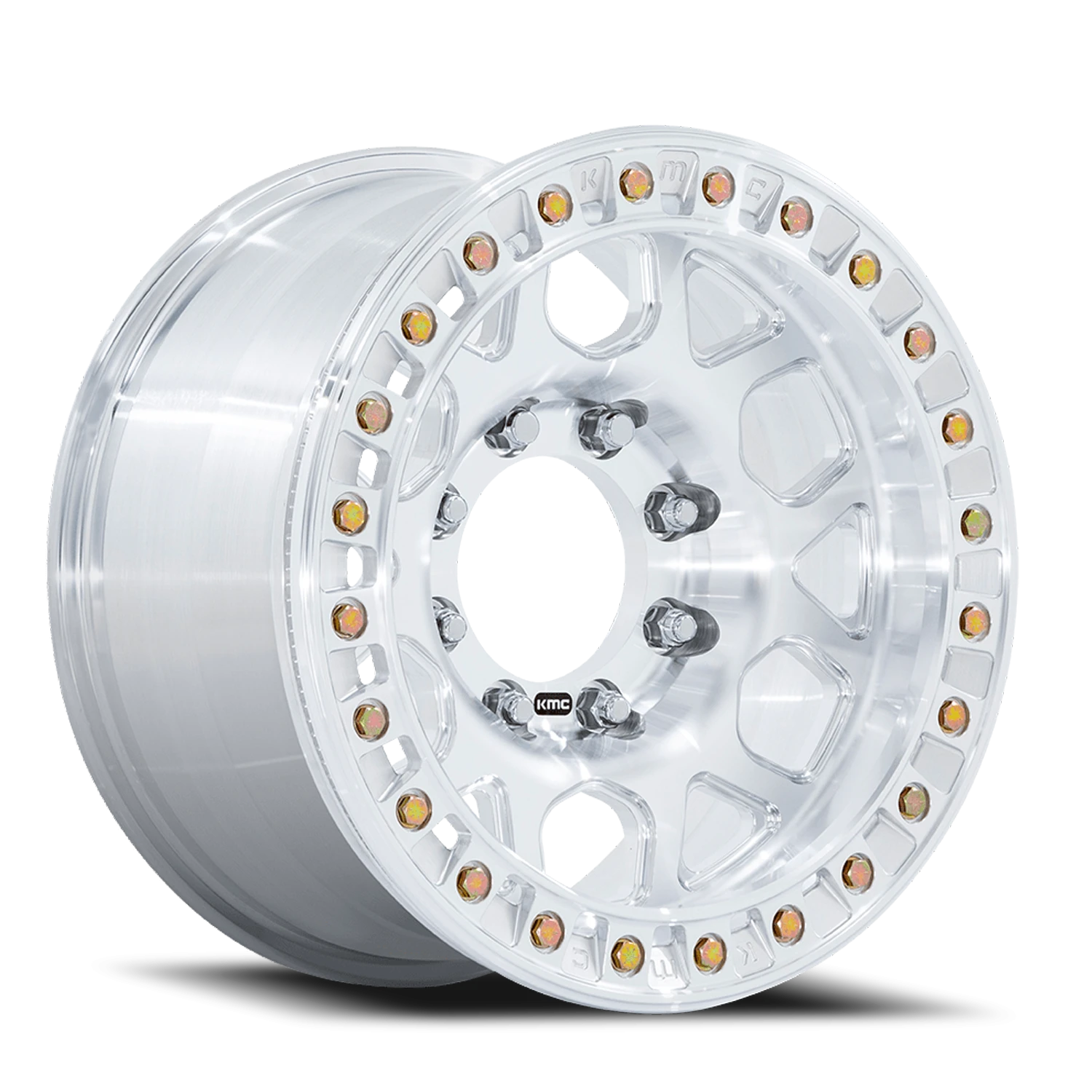 KMC Mesa Forged Slotted Beadlock KM450 17x9 +25 8x165.1mm 125.1mm Machined Raw Machined