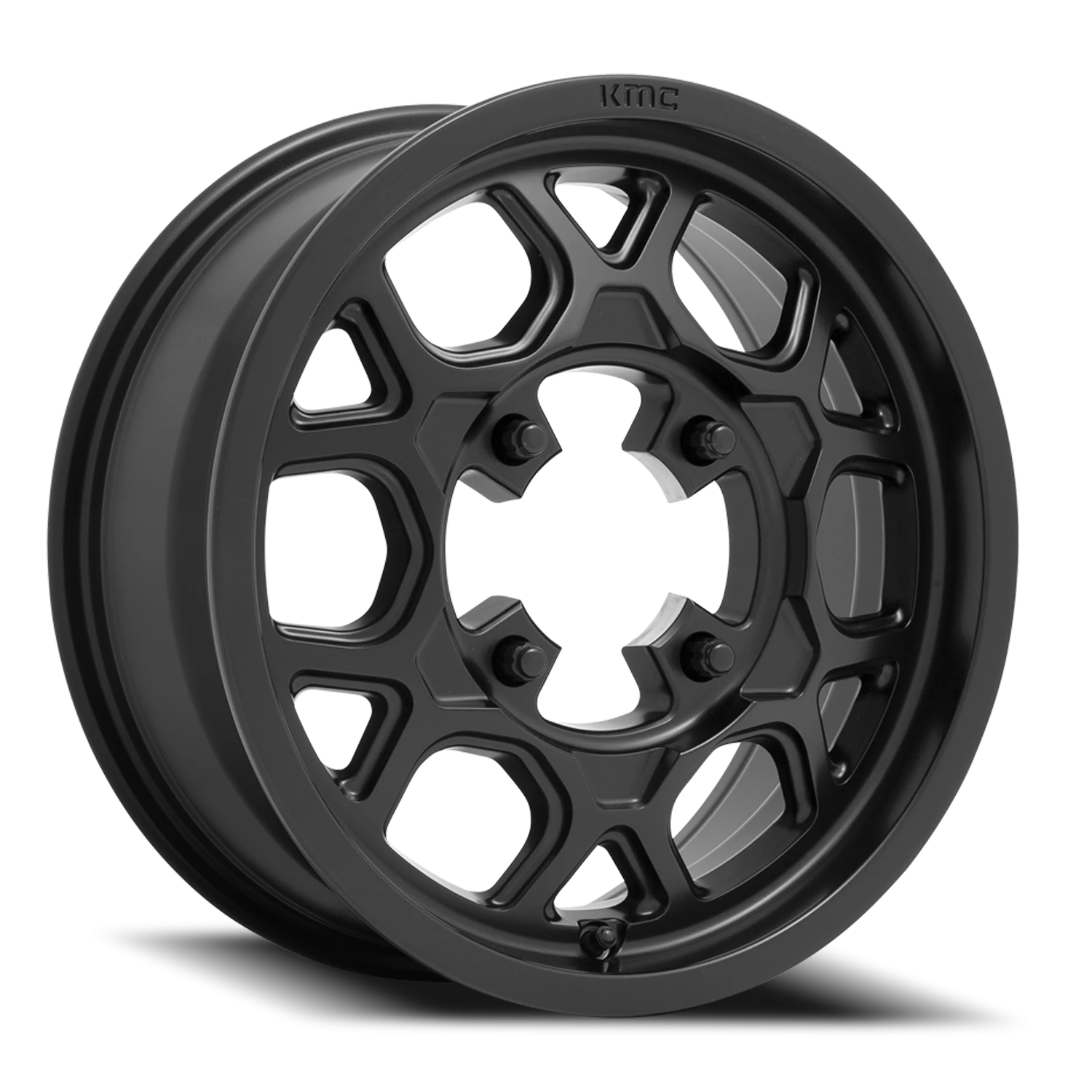 KMC Mesa Lite UTV 15x6" 4x156mm 115.1mm CB +38mm Satin Black