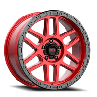 KMC Mesa 17x8.5" 5x127mm 71.5mm CB 0mm Candy Red Black Lip