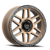 KMC Mesa 18x9" 8x180mm 124.2mm CB +18mm Matte Bronze Black Lip