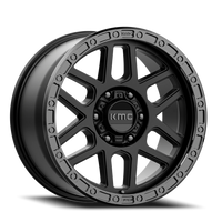 KMC Mesa 17x9" 6x114.3mm 66.1mm CB +18mm Satin Black Gloss Black Lip