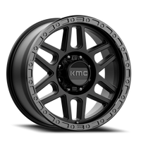 KMC Mesa 18x9" 8x170mm 125.5mm CB +18mm Satin Black Gloss Black Lip