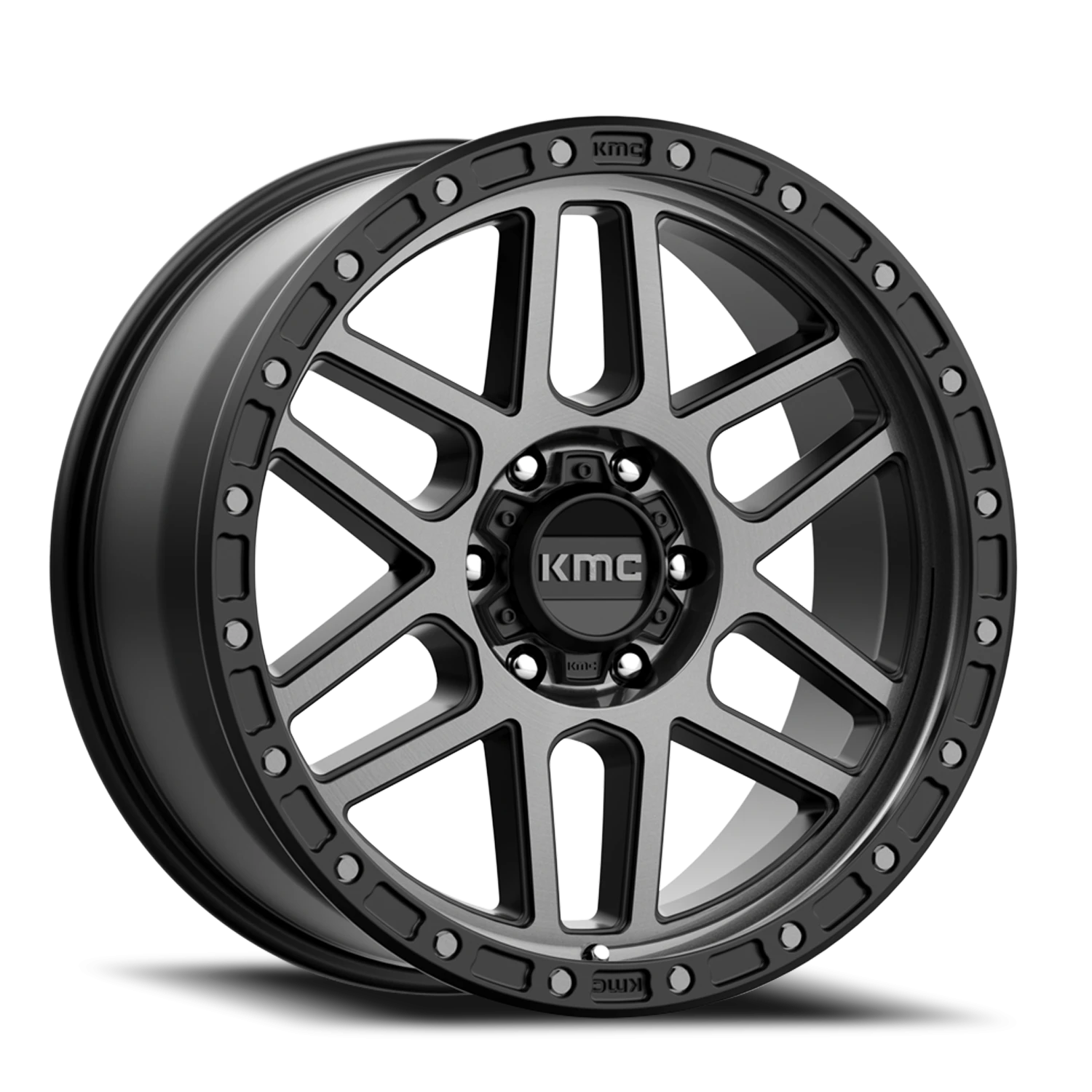 KMC Mesa 20x9" 8x165.1mm 125.5mm CB 0mm Satin Black Gray Tint