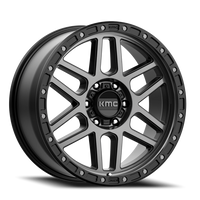 KMC Mesa 20x9" 8x165.1mm 125.5mm CB 0mm Satin Black Gray Tint