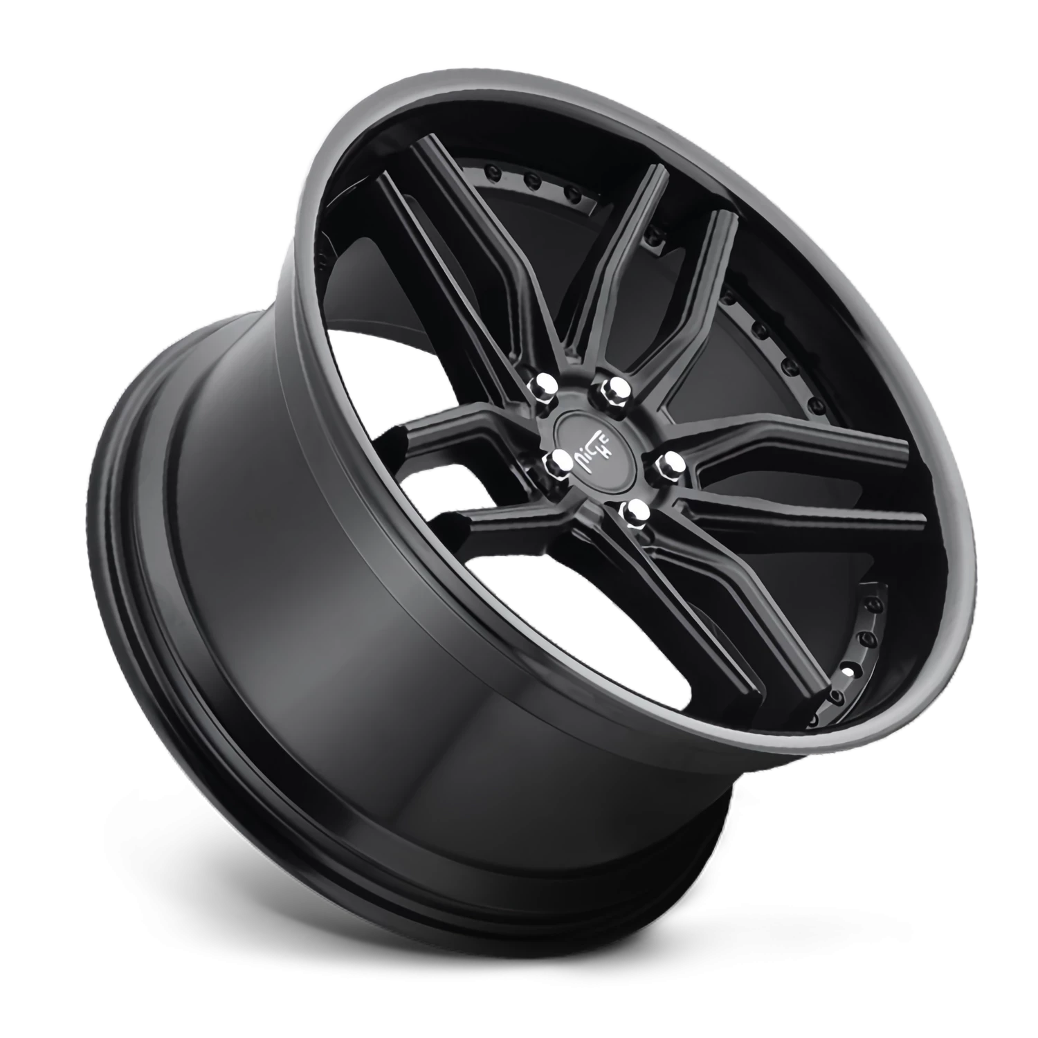 Niche Methos 19x8.5" 5x120mm 72.5mm CB +35mm Gloss Matte Black