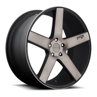 Niche Milan 22x10" 5x120mm 72.6mm CB +40mm Matte Black Machined-Dark Tint
