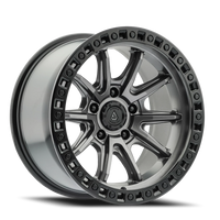 Arena Mission 17x9" 5x127mm 71.5mm CB -12mm Satin Gunmetal Satin Black Lip