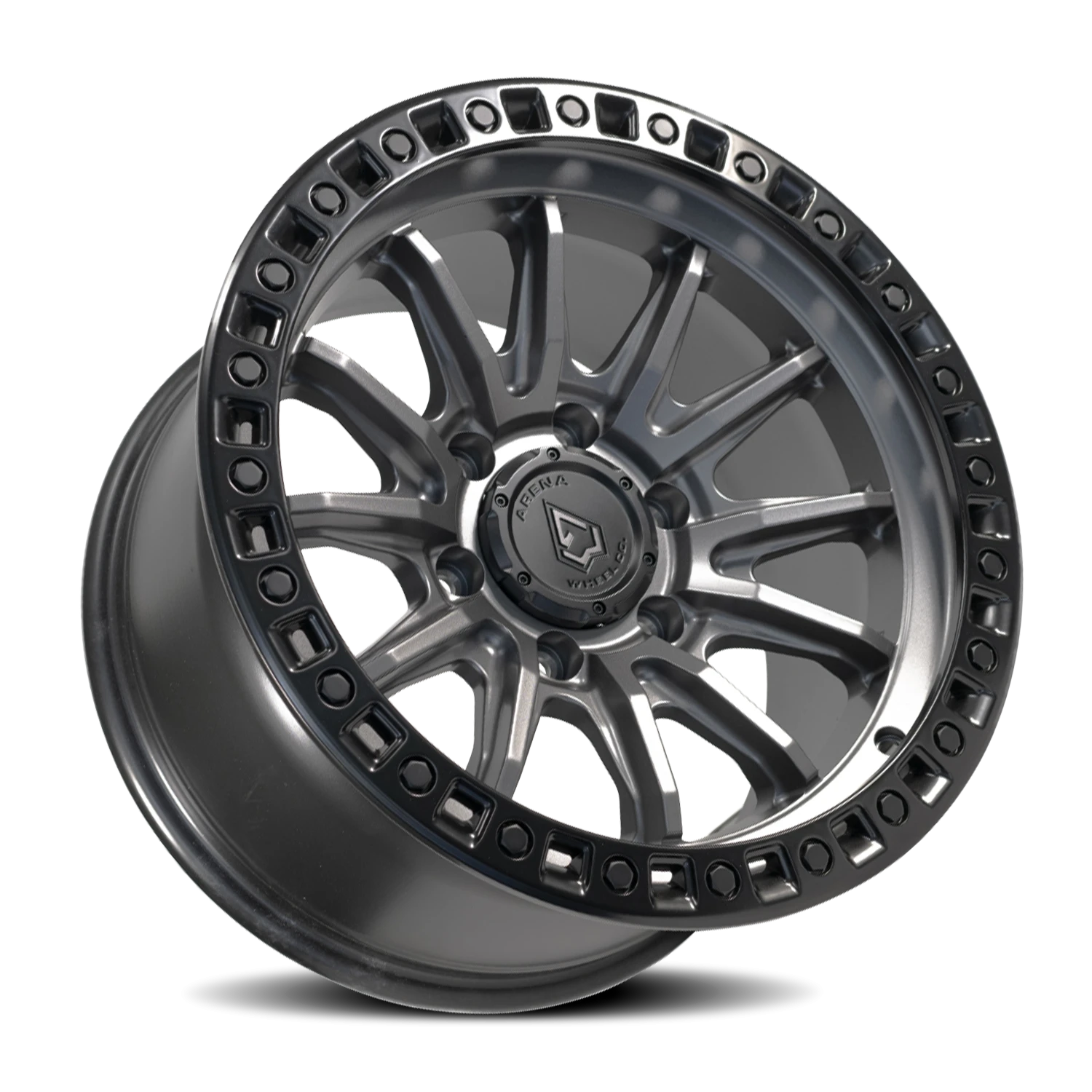 Arena Mission 20x9" 6x139.7mm 106.1mm CB +20mm Satin Gunmetal Satin Black Lip