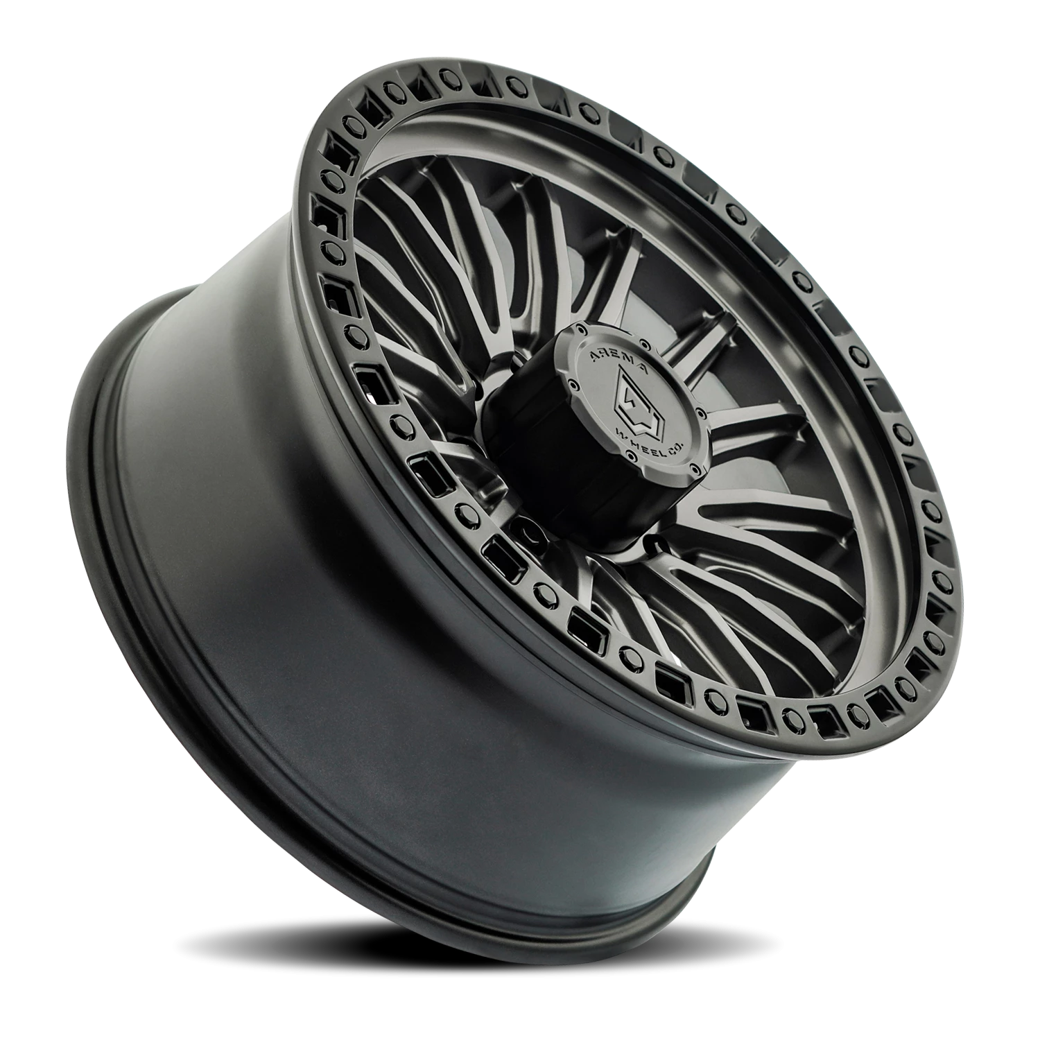 Arena Mission 20x9" 8x170mm 125.1mm CB +20mm Satin Gunmetal Satin Black Lip