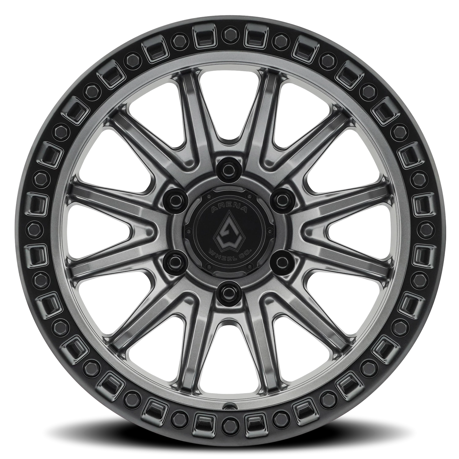 Arena Mission 17x9" 6x135mm 87.12mm CB -12mm Gloss Silver Machined